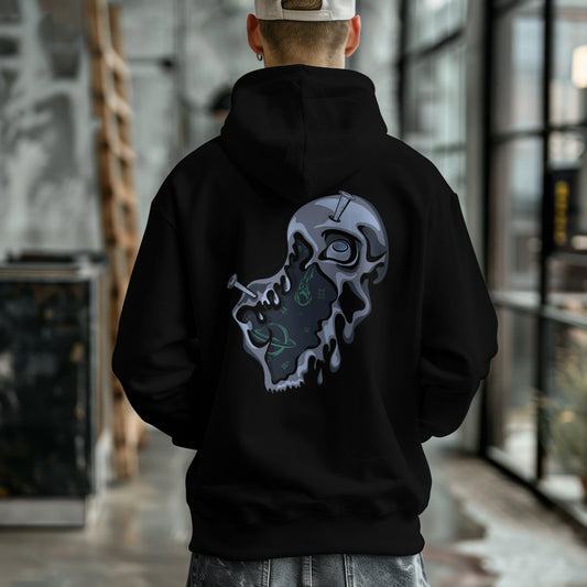 Ember Illustrations x Cotton Kulture collab - Dripping Skull Hoodie