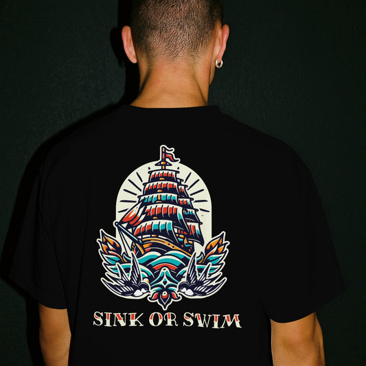 Sink or swim nautical tee