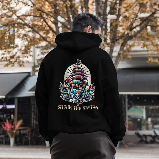 Sink or swim nautical hoodie