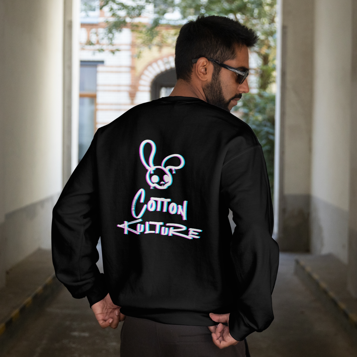 Cotton Kulture Sweatshirt - Pink & Blue Blur