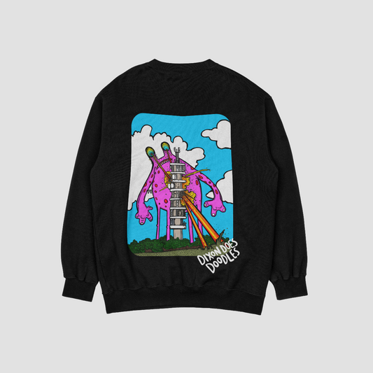 Dixon Does Doodles x Cotton Kulture Collab - Purdown Tower Sweatshirt