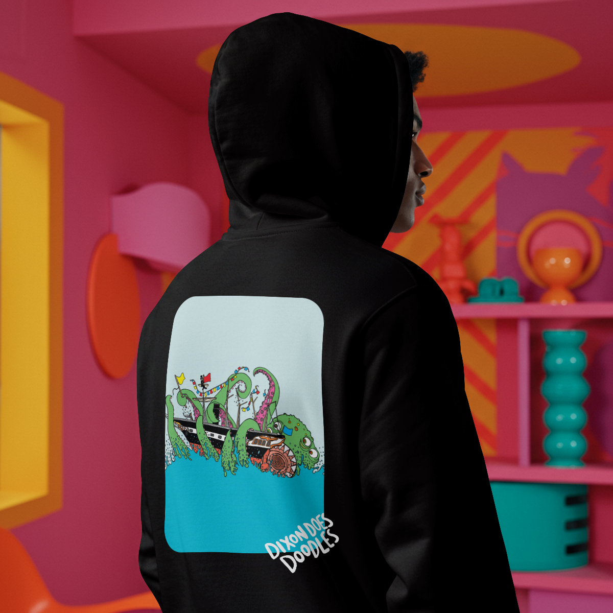 Dixon Does Doodles x Cotton Kulture collab - Clifton Bridge Hoodie